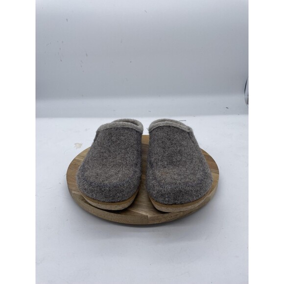 Taos Woolery Clogs Womens 6 Gray Wool Slippers Comfort Cork Slip On Casual - Picture 2 of 11